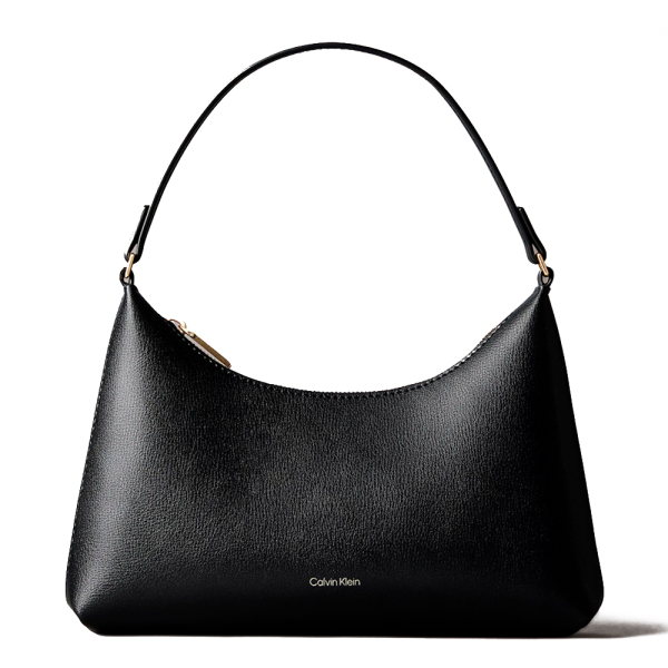 Calvin Klein Petit sac bandoulire avec logo en feuille mtallique - U Noir- Ref 81$